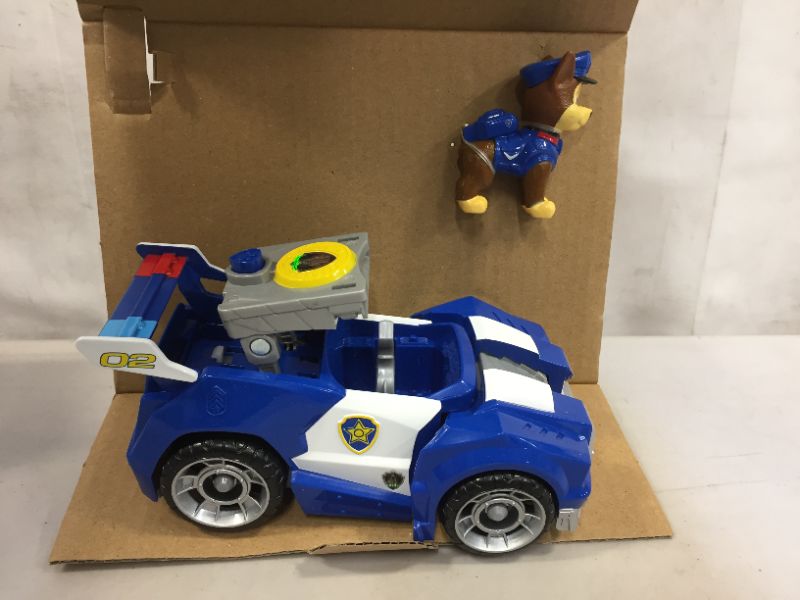 Photo 3 of PAW Patrol, Chase Deluxe Transforming Movie Vehicle++open box