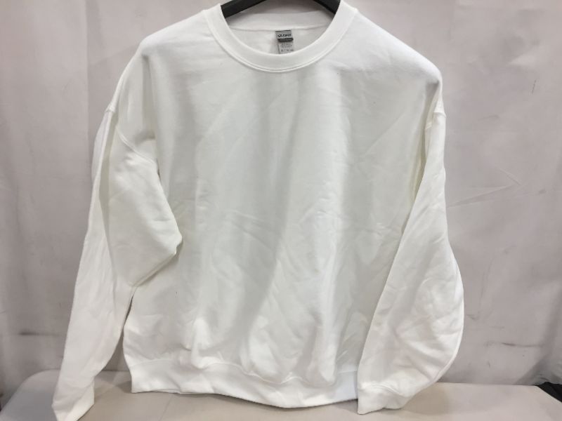 Photo 2 of --have multiple dirty spots++gildan heavy blend white color sweater  size XL