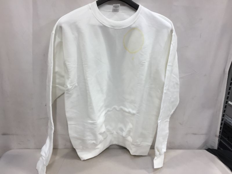 Photo 1 of lage yellow stain+++Hanes Men's Cotton  Fleece Sweatshirt,  Size M
