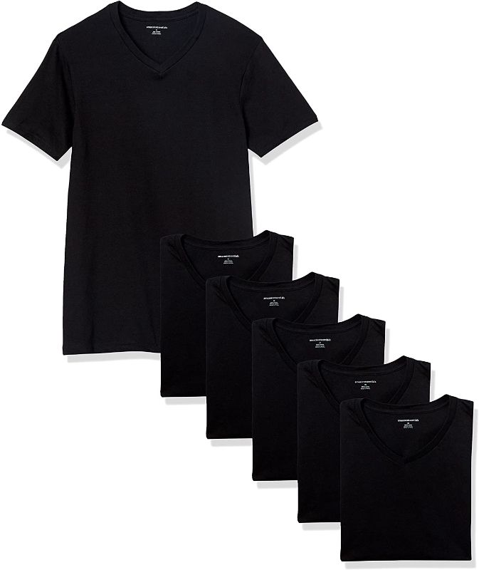 Photo 1 of Amazon Essentials Men's 6-Pack V-Neck Undershirts size XL 