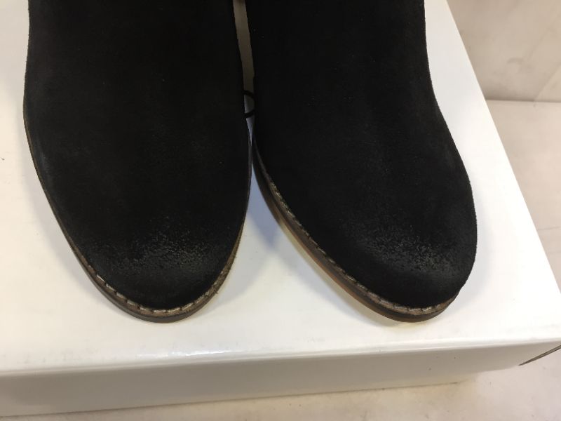 Photo 1 of Distressed Heeled Ankle Boots women's black---size 7--dirty sole and slightly scratch