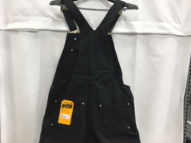 Photo 3 of Carhartt  Men's Big & Tall Duck Bib Overalls Unlined size 34X32 black color