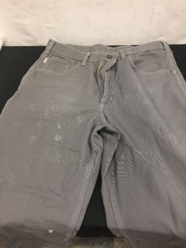 Photo 2 of carhartt grey jeans size 36x36 ****chlorine stains****