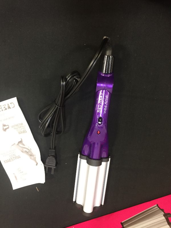 Photo 5 of Bed Head Wave Artist Ceramic Deep Hair Waver for Beachy Waves, Purple
