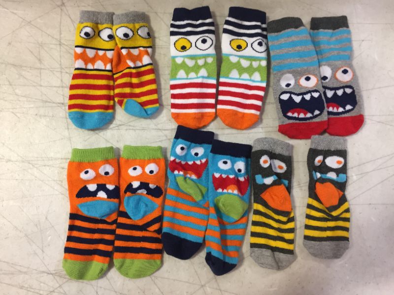 Photo 1 of 6 PAIR BOYS MONSTER SOCKS