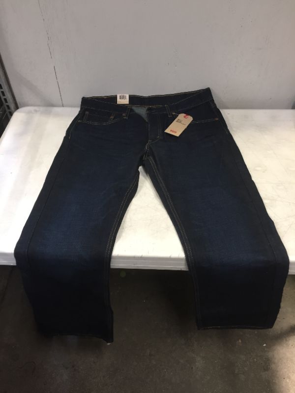 Photo 1 of Levi's Men's 527 Slim Boot Cut Jeans Size 34 X 30 Mid Rise Dark Blue Red Tab