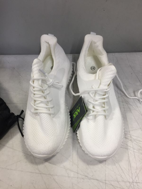 Photo 1 of Akk Women's Athletic Walking Shoes - Slip On Memory Foam Lightweight Work Casual Tennis Running Shoes Sneakers for Indoor Outdoor Gym Travel 8