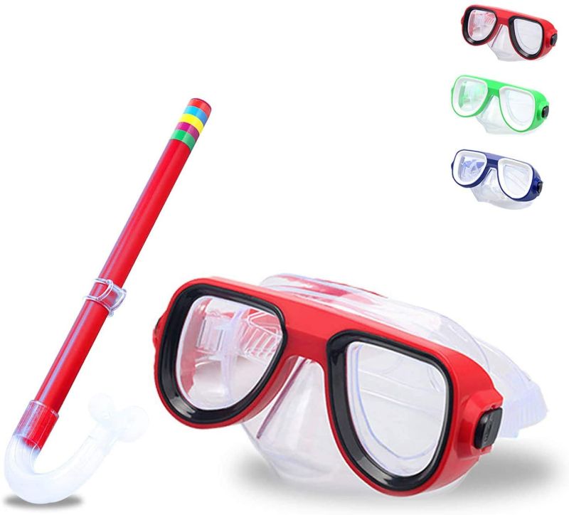 Photo 1 of Kids Snorkel Set Junior Snorkeling Gear Kids Silicone Scuba Diving Snorkel Equipment for Boys and Girls Age from 4-8 Years Old