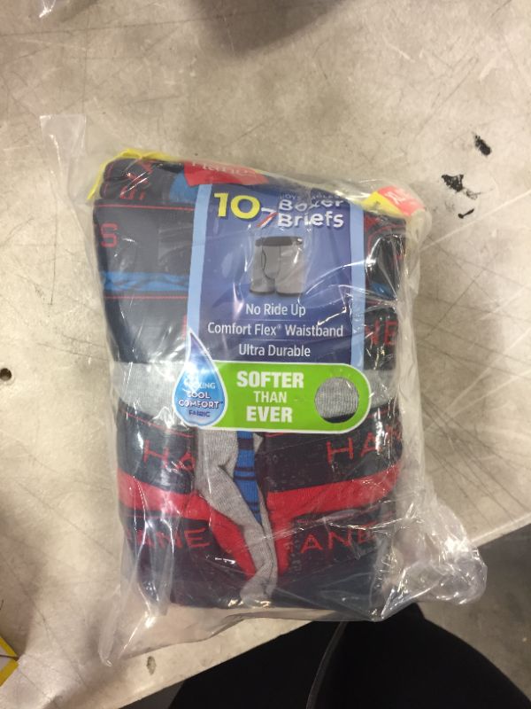 Photo 1 of 10 pack hanes boys boxer brief
xl