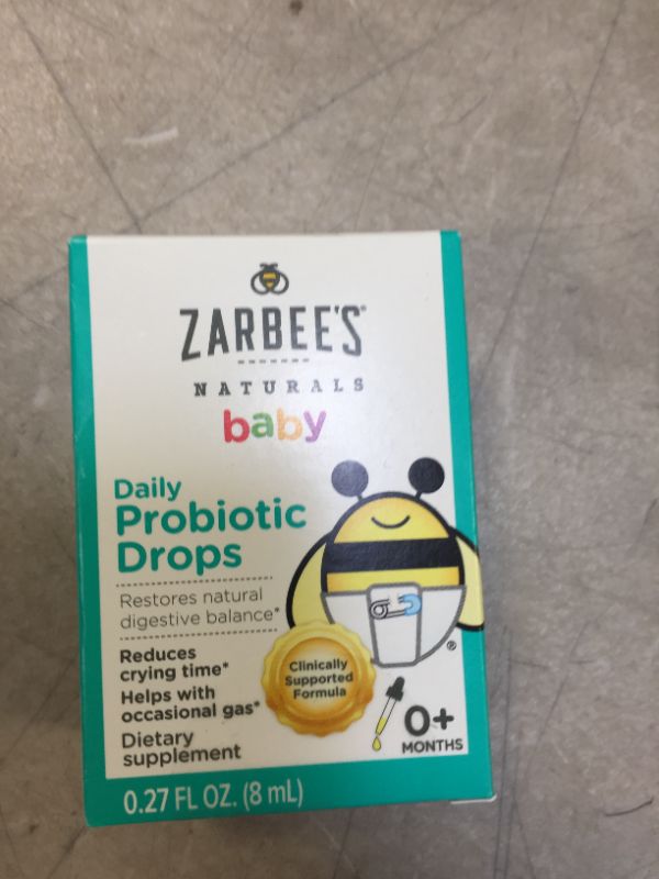 Photo 2 of Zarbee's Naturals Baby Daily Probiotic Drops, 0.27 Ounces
01/22