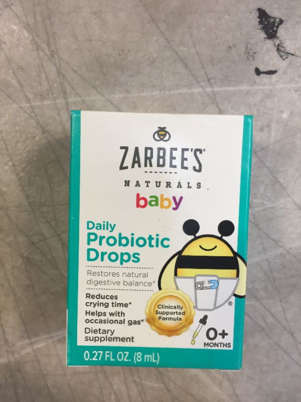 Photo 2 of Zarbee's Naturals Baby Daily Probiotic Drops, 0.27 Ounces
01/22