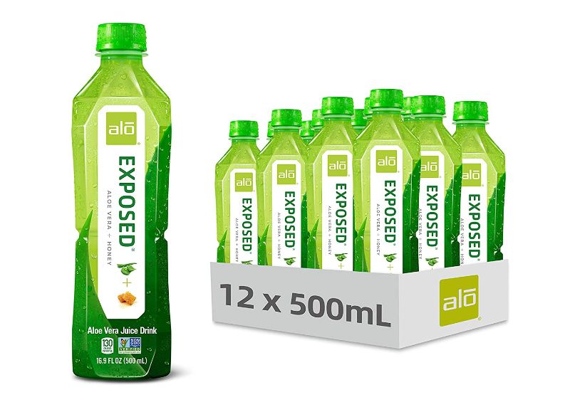 Photo 1 of ALO Drink | ALO Exposed Aloe Vera Juice Drink | Original Flavor with Honey | 12 Pack | 16.9 FL OZ (500mL) Bottles
best by april - 21 - 22 