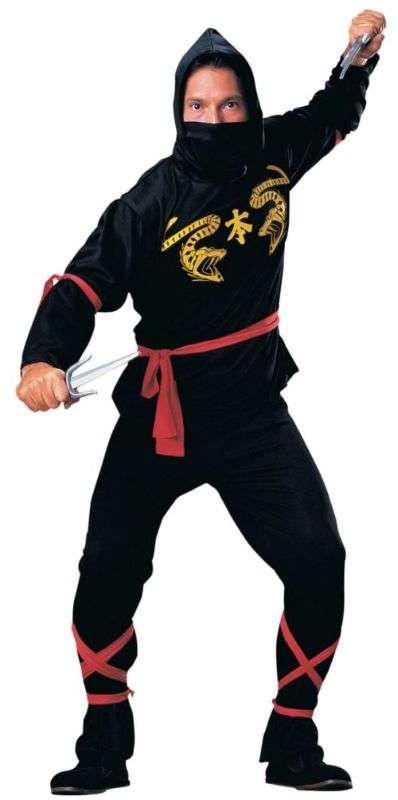 Photo 1 of Fuller Cut Adult Ninja Costume STANDARD ONE SIZE FITS UP TO 44 JACKET SIZE
