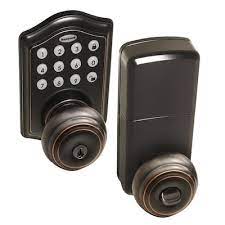 Photo 1 of Honeywell Electronic Entry Knob Door Lock- Oil Rubbed Bronze
