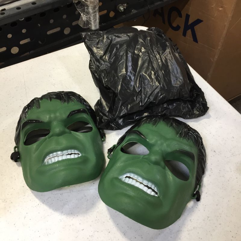 Photo 2 of Hulk Mask Halloween Party mask, Super hero Mask 9x6 inches 4 pack