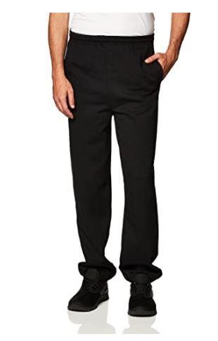 Photo 1 of Gildan Men's Fleece Elastic Bottom Sweatpants with Pockets, Style G18100 Medium Black