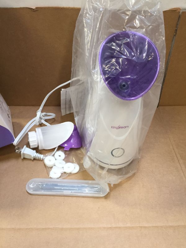 Photo 1 of Facial Steamer, Kingsteam Nano Ionic Hot Mist Face Steamer With Aromatherapy Kit and Blackhead Removal Tools for Home Facial Sauna Spa.
