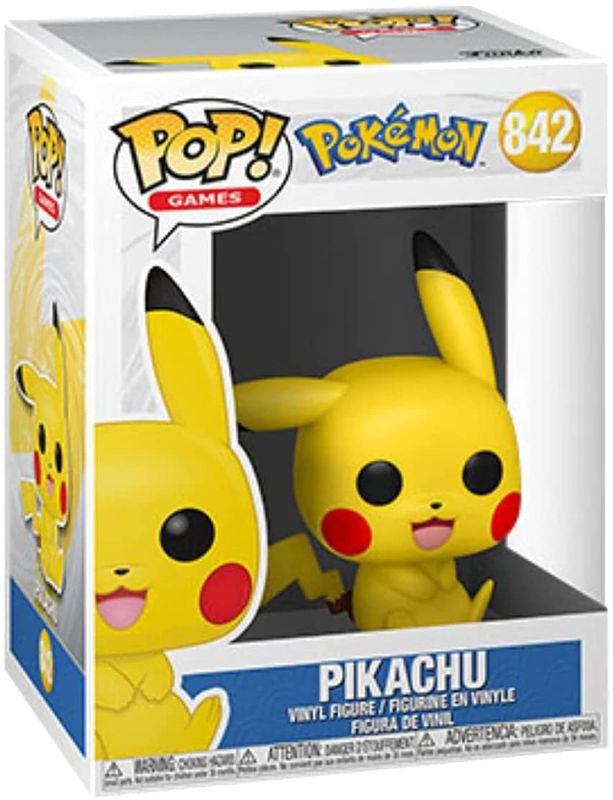 Photo 1 of Funko Pop! Games: Pokemon - Pikachu (Sitting), 3.75 inches
