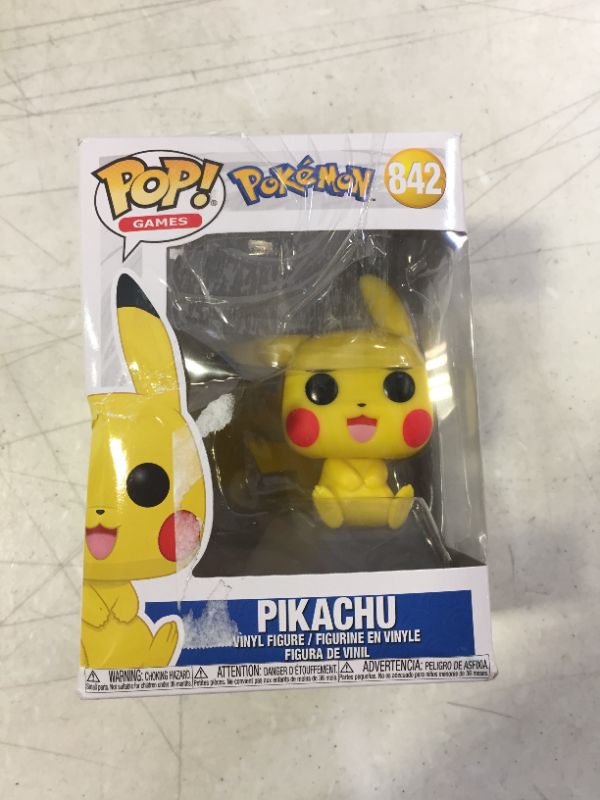 Photo 2 of Funko Pop! Games: Pokemon - Pikachu (Sitting), 3.75 inches
