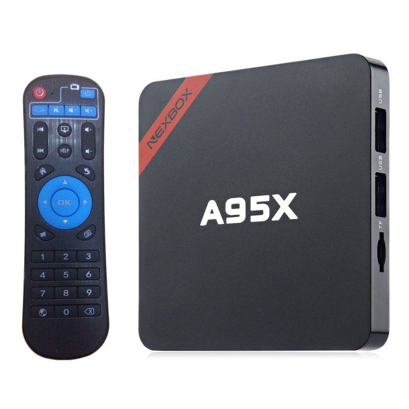 Photo 1 of NEXBOX 4K TV Box A95X Android 6.0 Smart Box Amlogic S905X Quad Core Support 1080P H.265 HEVC 2.4G Wifi HDMI 2.0 Media Player
