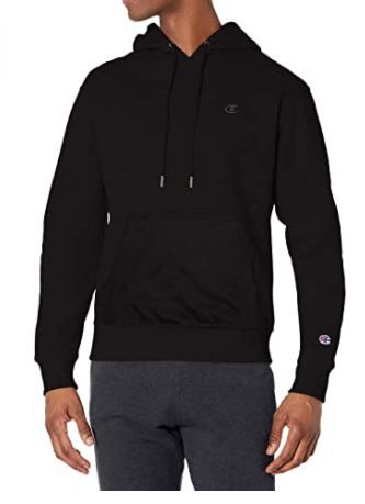 Photo 1 of Champion Men's Powerblend Fleece Hoodie, C Logo Medium Black 