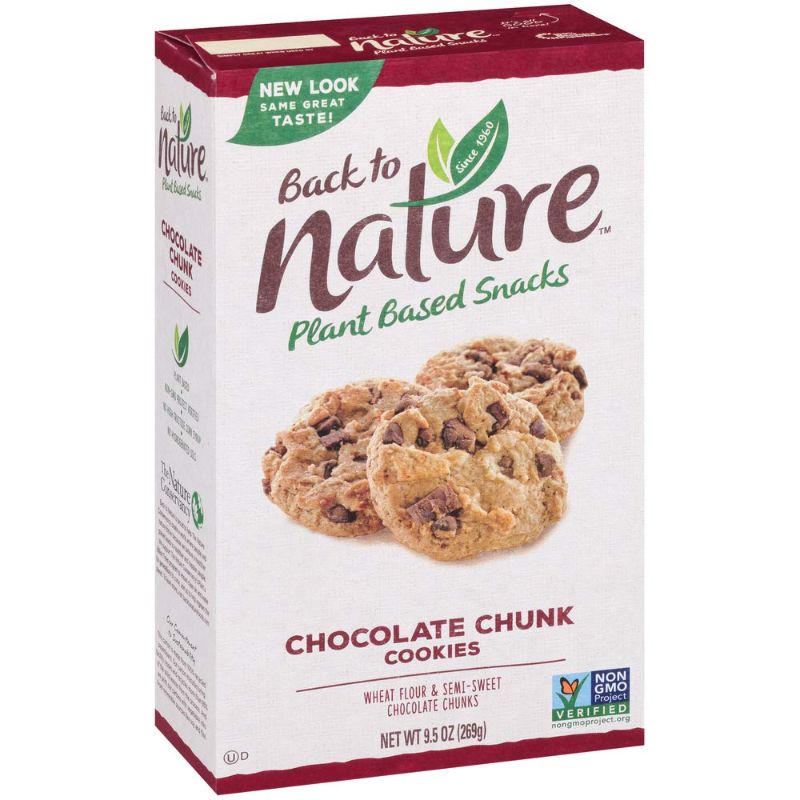 Photo 1 of 2 pack -Back to Nature Cookies, Non-GMO Chocolate Chunk, 9.5 Ounce
best by oct - 25 -21 