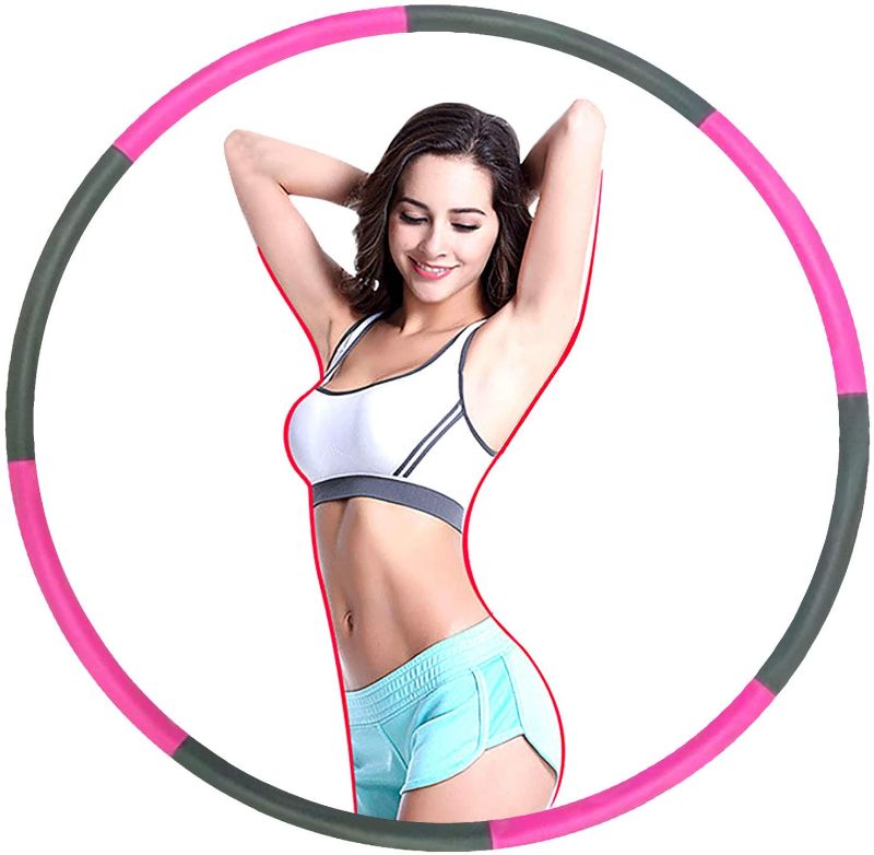 Photo 1 of ZIOTHUM Exercise Hoop for Adults, Massage Hoop for Weight Loss, Portable Smooth & Soft Padding Workout Exercise Hoop, Fat Burning Healthy Model Sports Life, Detachable and Size Adjustable Design
