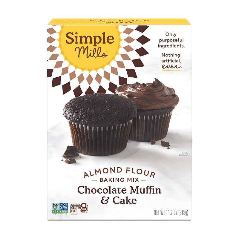 Photo 1 of 5 pack - Simple Mills Almond Flour, Gluten Free Chocolate Cake Baking Mix, Muffin Pan Ready Made with whole foods, Packaging May Vary, 11.2 Oz best by 11.20.2021