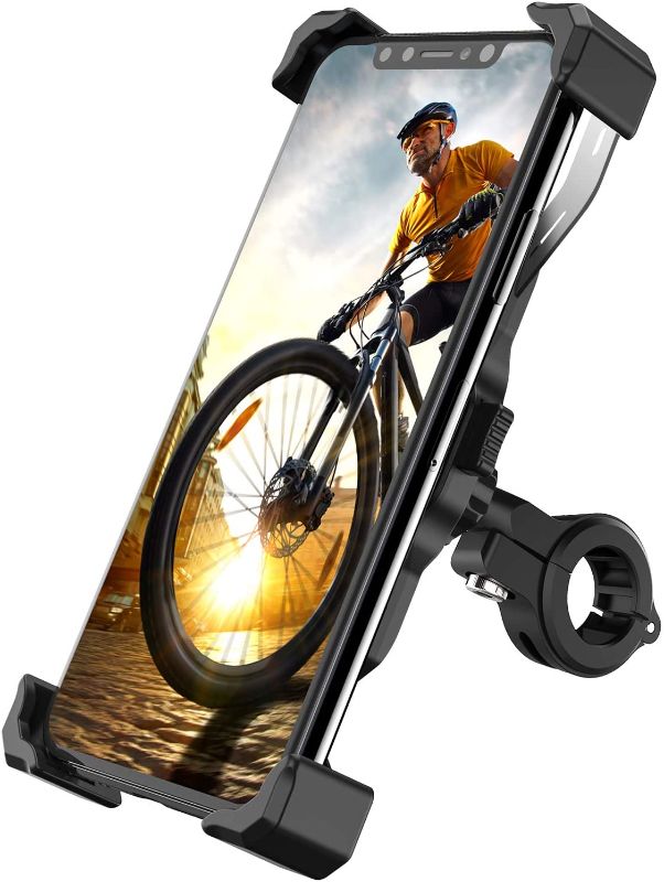 Photo 1 of Bike Phone Mount,360°Rotation Bicycle & Motorcycle Handlebar Phone Holder for iPhone Android GPS Other Devices Between 4 to 7 inches
