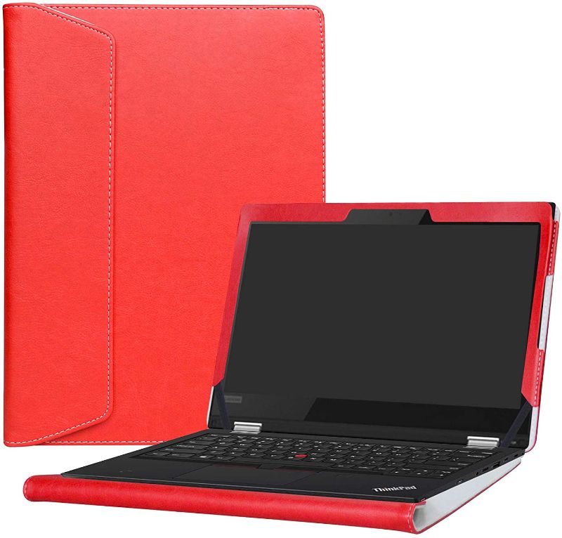 Photo 1 of Alapmk Protective Case Cover for 13.3" Lenovo ThinkPad L380 Yoga/L390 Yoga/ThinkPad L380 L390 & Lenovo ThinkPad 13 Chromebook/ThinkPad 13 Series Laptop(Warning:Not fit Other Model),Red
