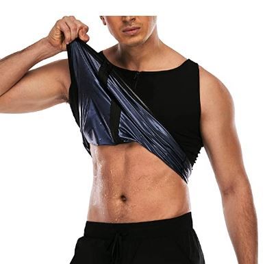 Photo 1 of Newitt Heat Trapping Sauna Suit Corset Body Shaper Zipper Sweat Enhancing Vest Top Workout Shirt SIZE LARGE
