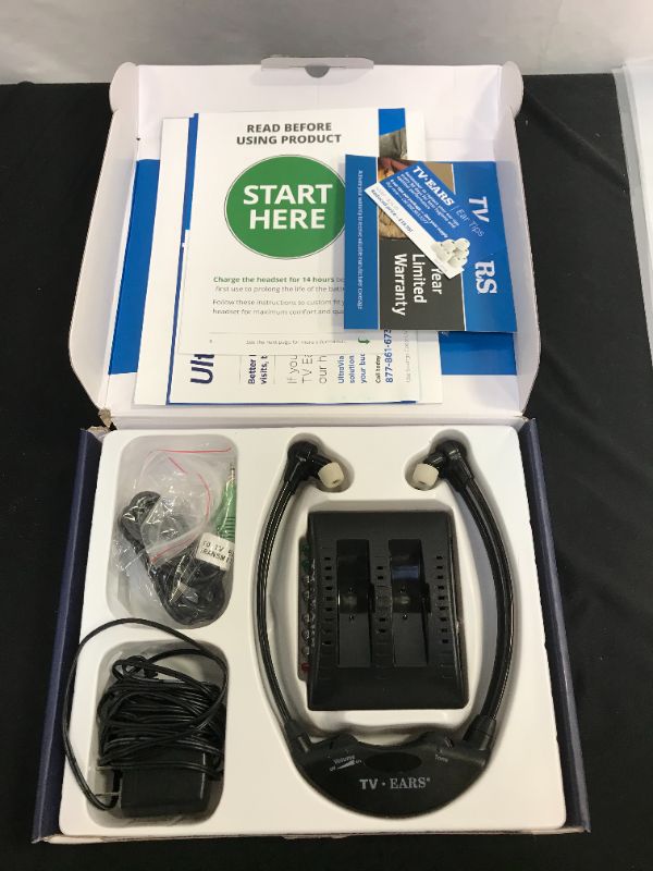 Photo 2 of TV Ears Dual Digital Wireless Headset System, Use 2 headsets at same time, connects to both Digital and Analog TVs, TV Hearing Aid Device for Seniors and Hard of Hearing-11841

