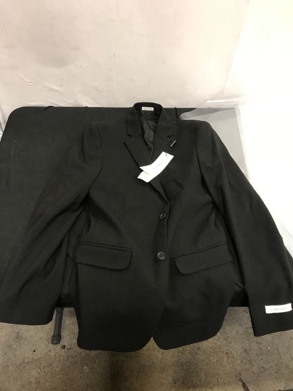 Photo 2 of Calvin Klein Boys' Bi-Stretch Blazer Suit Jacket, 2-Button Single Breasted Closure, Buttoned Cuffs & Front Flap Pockets SIZE 16
