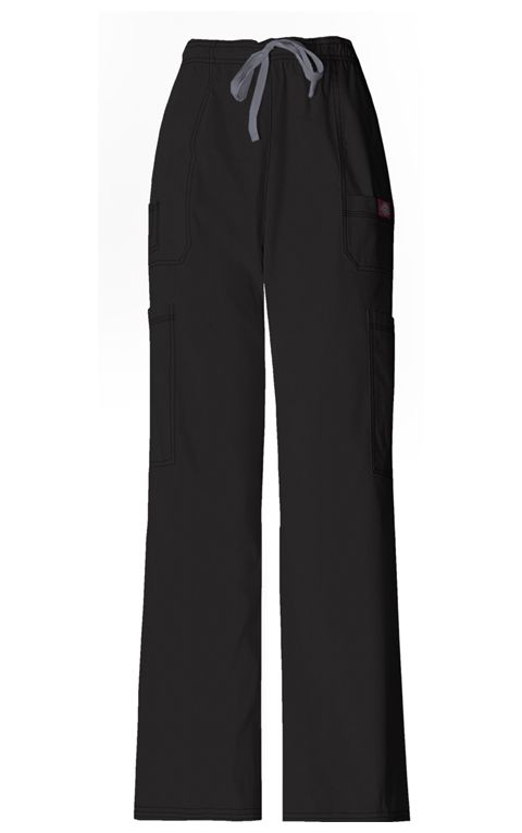 Photo 1 of Dickies Gen Flex Scrubs Pant for Men Drawstring Cargo 81003T, M Tall, Black
