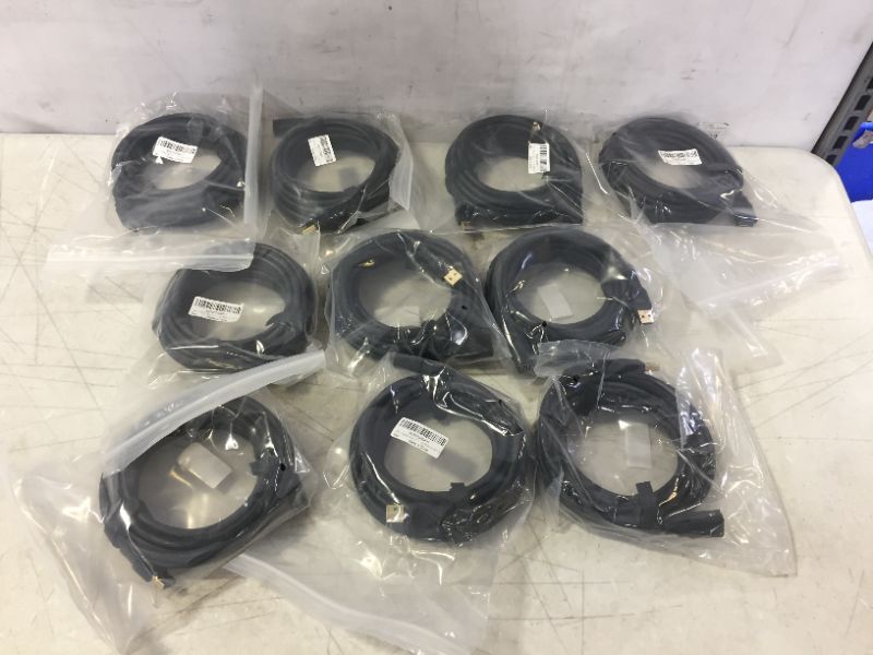 Photo 1 of 10 pack - USB 3.0 Extension Cable 20FT, SuperSpeed USB3.0 Extender Cord A Male to A Female for Paystation, Xbox, Hard Drive, USB Flash Drive, Mouse,Keyboard, Card Reader, etc(Black) (20FT)
