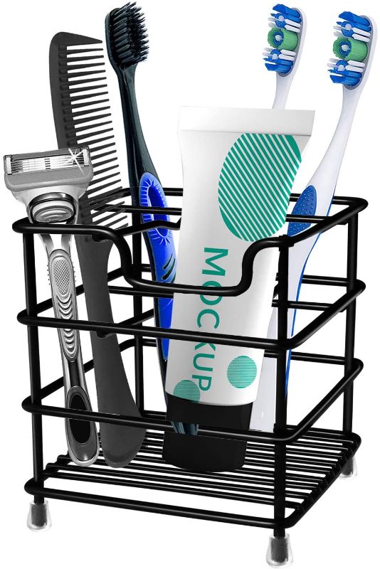Photo 1 of 3 pk Toothbrush Holder Stainless Steel Rustproof Bathroom Toothbrush Holder Toothpaste Storage Organizer Stand for Vanity Countertops
