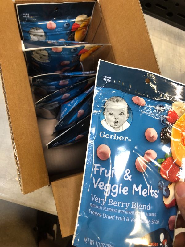 Photo 1 of Graduates Fruit And Veggie Melts Very Berry Blend Snacks, 1 Ounce -- 7 Per Case Exp Aug.24.22