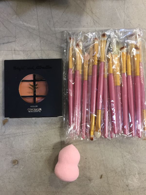 Photo 1 of 5 pack of makeup brushes, make up palette, and sponges
