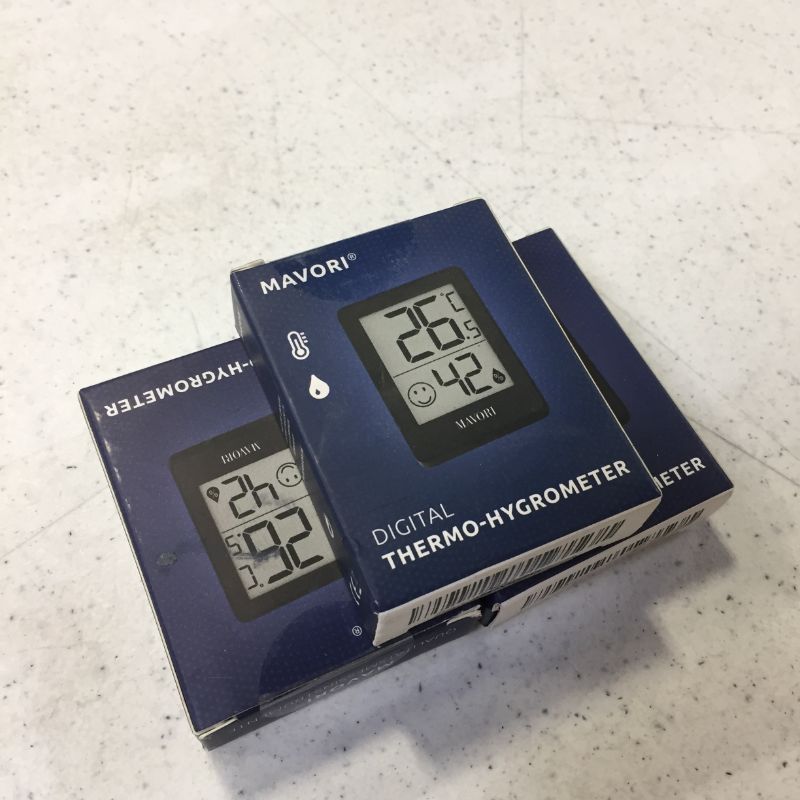 Photo 2 of 3 pack MAVORI® Digital Thermometer Hygrometer - Room Thermometer and Humidity Meter with Very Precise Measurements and Indoor Climate Indicator