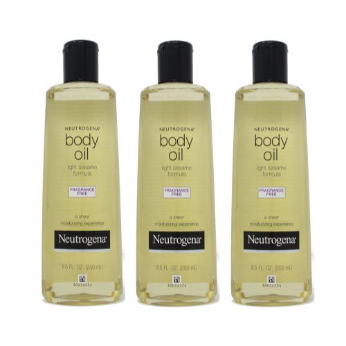 Photo 1 of 3 Pack Neutrogena Body Oil Fragrance Free Light Sesame Formula 8.5 Ounce