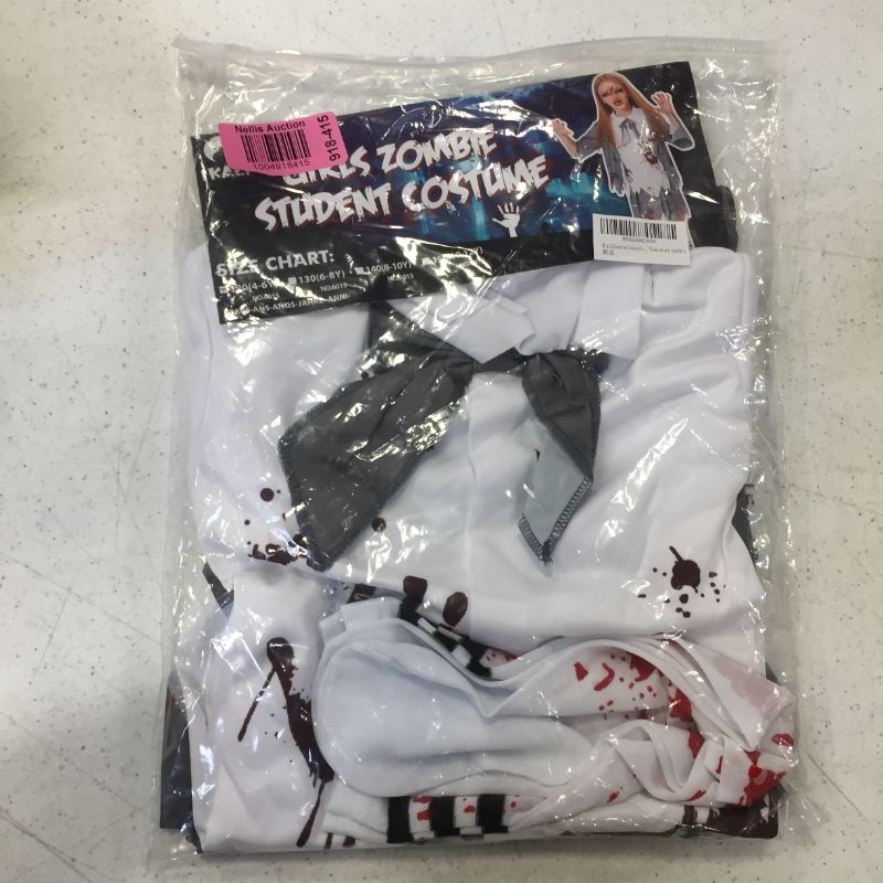 Photo 2 of IKALI Zombie Halloween Costume, Girls Boys Women Cheerleader High School Prisoner Bride Nurse Bloody Kids Fancy Dress Outfit