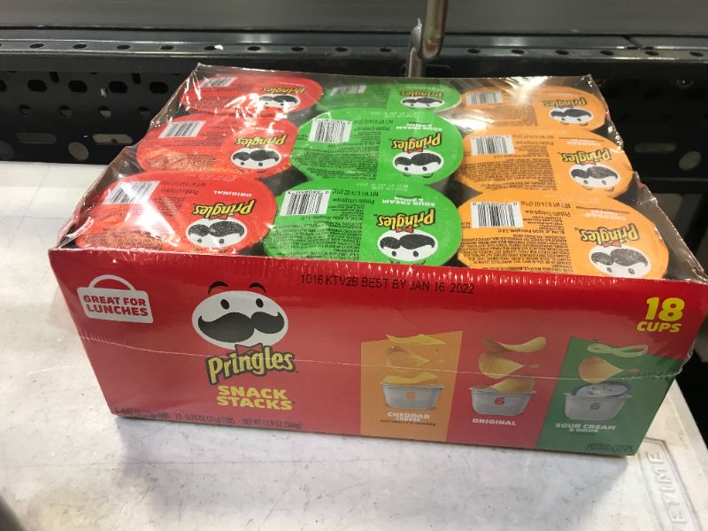 Photo 1 of 01-2022 Pringles Snack Stacks Variety Pack Potato Crisps Chips - 12.9oz/18ct
