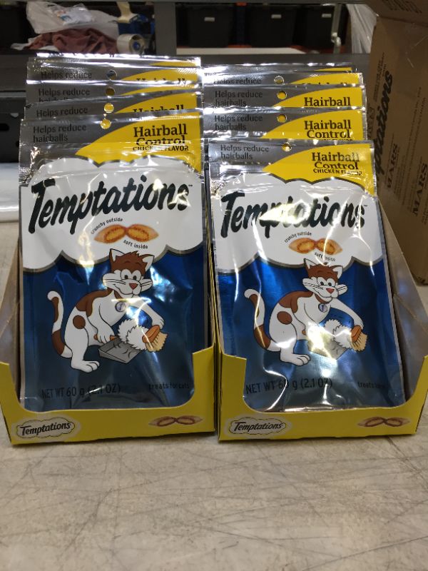 Photo 1 of 12 pack of Temptations Cat Treats - Hair Ball Control Chicken (2.1 oz)