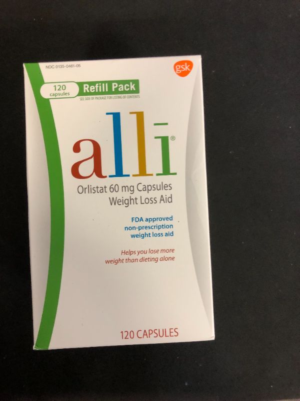 Photo 2 of alli Weight Loss Diet Pills, Orlistat 60 mg Capsules, Non Prescription Weight Loss Aid, 120 Count Refill Pack
06/22