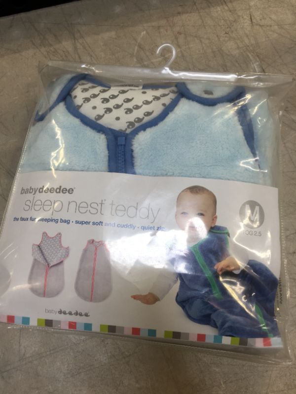 Photo 2 of baby deedee Sleep nest Teddy Baby Sleeping Bag Sack for Boys and Girls Infants and Newborns, Soft Blue, Small (6-18 Month)
