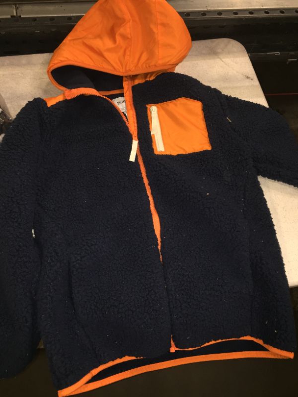 Photo 1 of BOYS JACKET SIZE XL ORANGE AND NAVY BLUE 