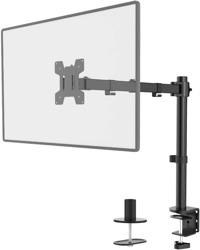 Photo 1 of WALI Single LCD Monitor Desk Mount Fully Adjustable Stand Fits 1 Screen up to 27 inch, 22 lbs. Weight Capacity (M001)
