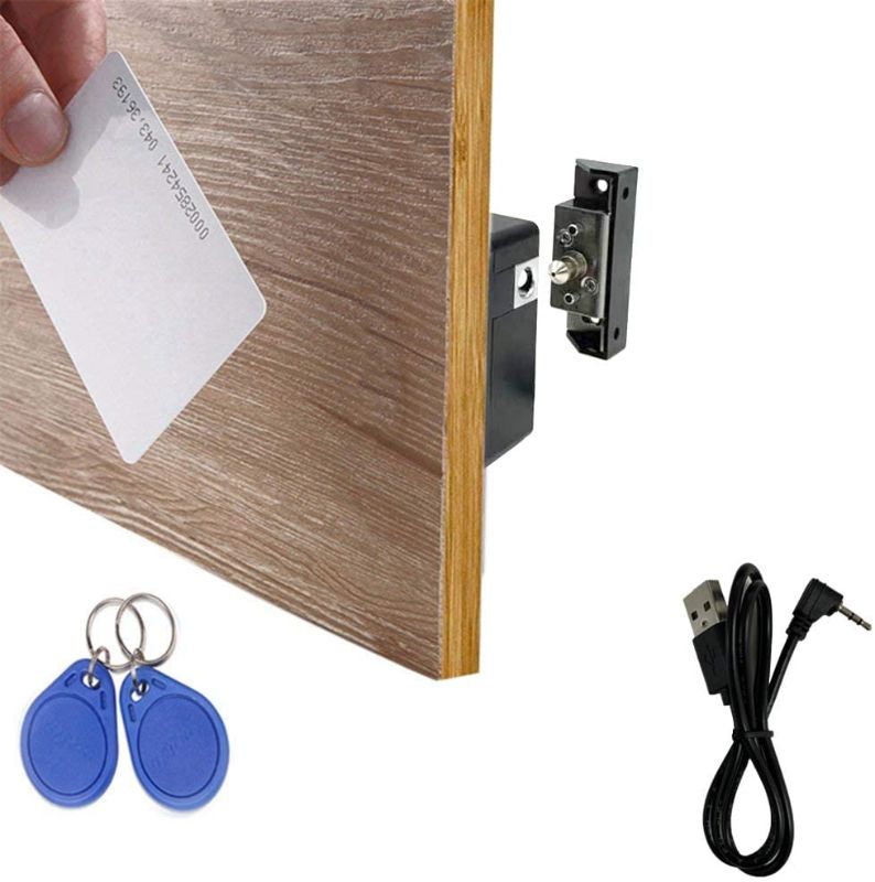 Photo 1 of 2PACK WOOCH Electronic Cabinet Lock, Hidden DIY RFID Lock with USB Cable for Wooden Cabinet Drawer Locker Cupboard
