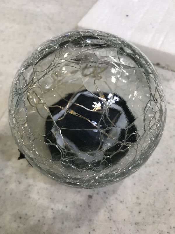 Photo 1 of Globe Solar Lights Outdoor Decorative - Cracked Glass Ball Lights 4.73" In-Ground Lights with 30 LEDs Waterproof for Garden Pathway Party Decoration
