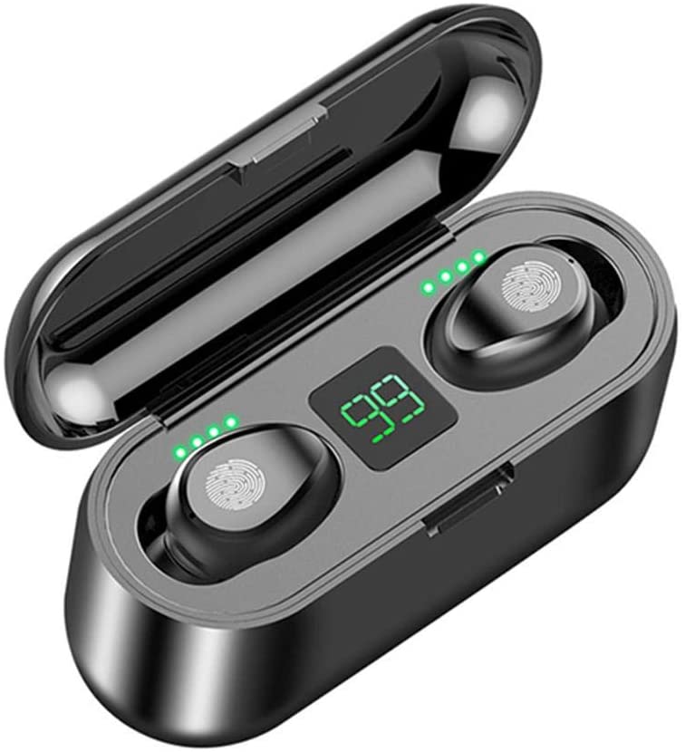 Photo 1 of Touch Control Wireless Bluetooth Earphones, Mini F9 5.0 TWS IPX5 Waterproof Touch Wireless Stereo Bluetooth Headset, Mini Stealth Sports Headphones
